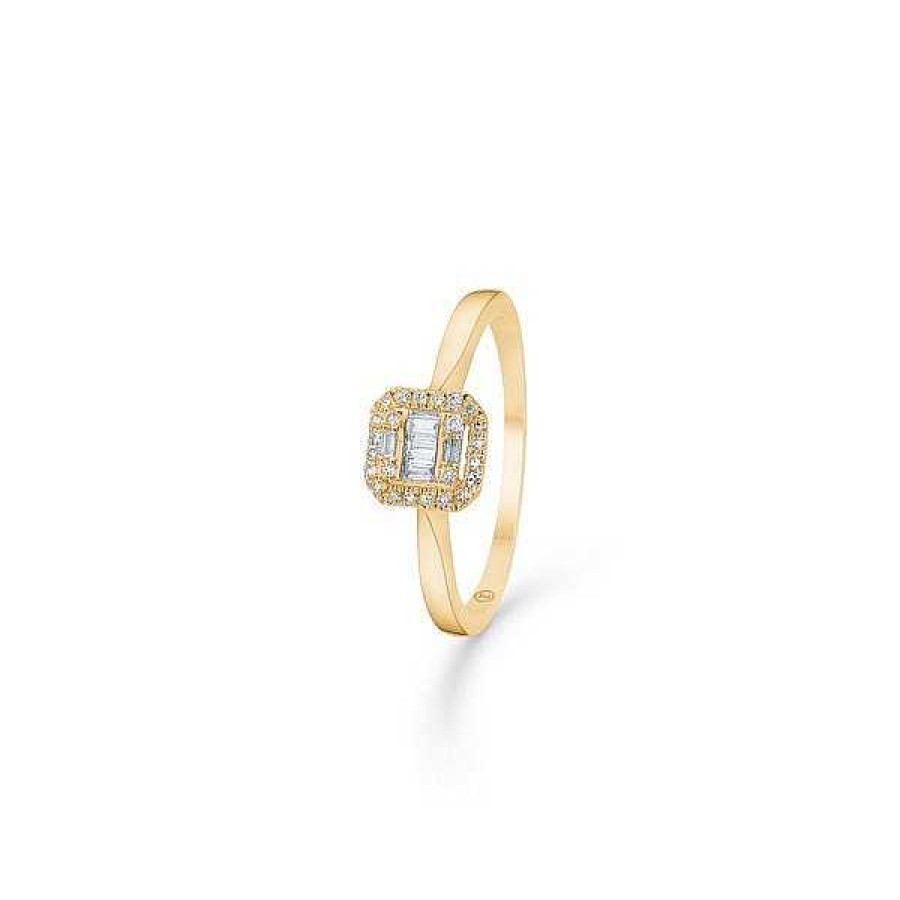 Ringe Mads Z | Mads Z - Elizabeth Ring Aus 14 Karat Gold Mit 0,18 Karat Brillant