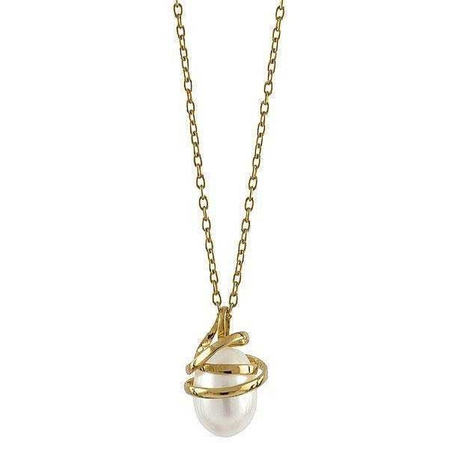 Halsketten Rabinovich | Rabinovich Gold Collection - Serpentine - Goldkette Mit Perlenanh Nger