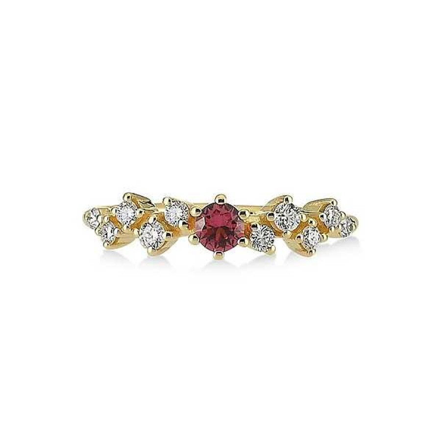 Ringe Nuran | Nuran - Twinkle Ring Aus 14Kt. Gold Mit Rosa Turmalin Und Insgesamt 0,16 Ct.