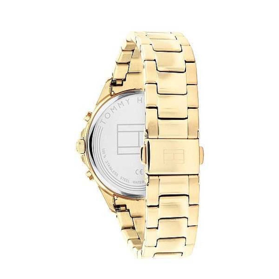 Uhren Tommy Hilfiger | Tommy Hilfiger - Stella Damenuhr In Gold Mit Schwarzem Zifferblatt