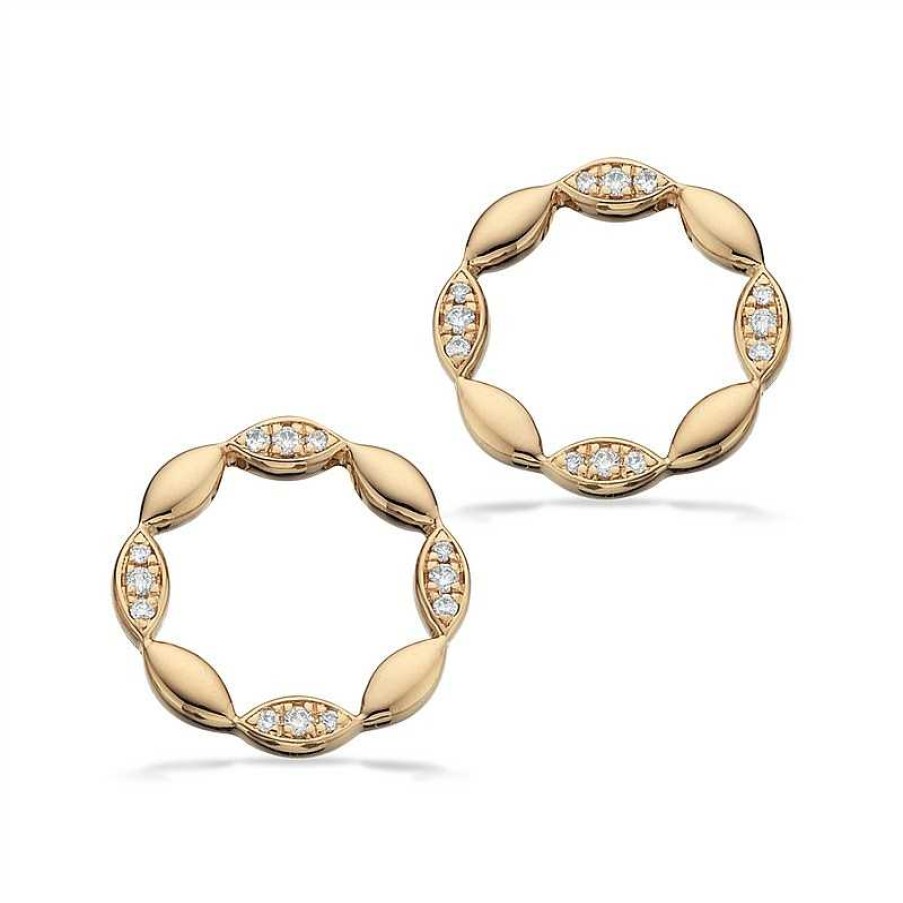 Ohrringe Scrouples | Scrouples - Ohrringe Aus 14 Kt. Gold Mit 0,10Ct.